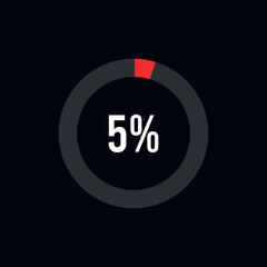 Circle Diagram Pie Charts Infographic Elements. Loading Progress Vector illustration
