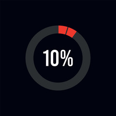 Circle Diagram Pie Charts Infographic Elements. Loading Progress Vector illustration