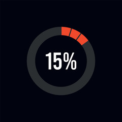 Circle Diagram Pie Charts Infographic Elements. Loading Progress Vector illustration