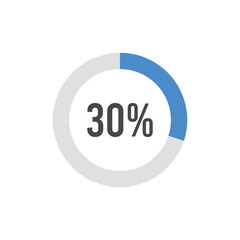 Circle Diagram Pie Charts Infographic Elements. Loading Progress Vector illustration
