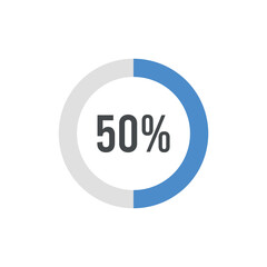 Circle Diagram Pie Charts Infographic Elements. Loading Progress Vector illustration