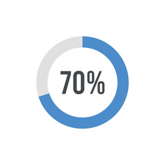 Circle Diagram Pie Charts Infographic Elements. Loading Progress Vector illustration