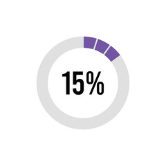 Circle Diagram Pie Charts Infographic Elements. Loading Progress Vector illustration