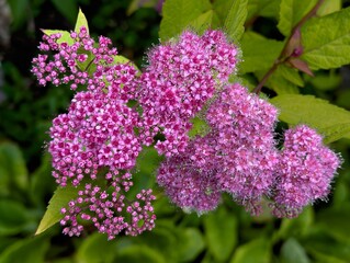 Japanese spirea in a garden in Salem Oregon