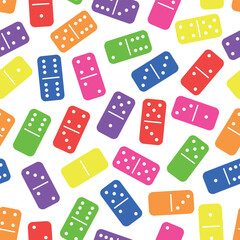 Pattern Domino - Messy Colored Dominoes in White Background