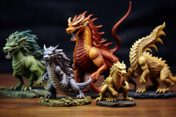 Fototapeta premium Epic Adventures with Fantasy Board Games: Immerse Yourself in the World of RPGs, Strategy, and Adventure! Dive into the Exciting Realm of Fantasy Board Games, Where Imagination Comes, Generative Ai