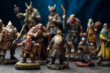 Fototapeta premium Epic Adventures with Fantasy Board Games: Immerse Yourself in the World of RPGs, Strategy, and Adventure! Dive into the Exciting Realm of Fantasy Board Games, Where Imagination Comes, Generative Ai