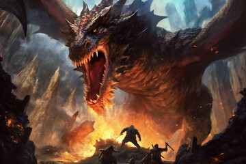 Obraz premium Epic Adventures with Fantasy Board Games: Immerse Yourself in the World of RPGs, Strategy, and Adventure! Dive into the Exciting Realm of Fantasy Board Games, Where Imagination Comes, Generative Ai