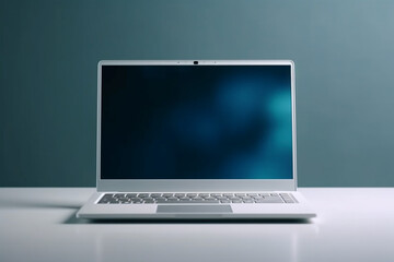 Laptop with black screen Generative Ai