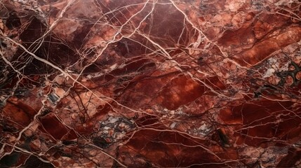 Fototapeta na wymiar light and dark red marble texture with silver veins.
