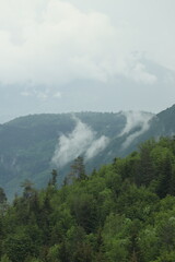 Clouds in the mountains in Bosnia and Hercegovina 