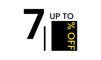 up to sale discount template, abstract 71 percent off vector, up to 71 percent discount template