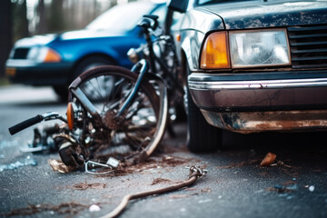bicycle accident with car generative ai