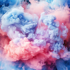 Fototapeta premium Rainbow of Acrylic Ink in Water. Color Explosion. Colorful explode. Generative AI