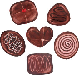 heart shaped chocolate candies
