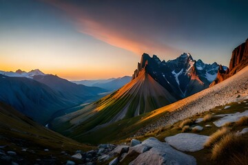 sunrise over the mountains