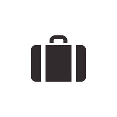 Briefcase vector icon. Bag Simple vector illustration for graphic and web design.