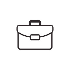 Briefcase vector icon. Bag Simple vector illustration for graphic and web design.