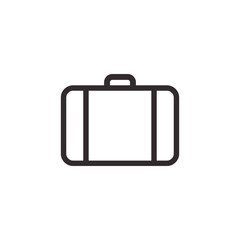 Briefcase vector icon. Bag Simple vector illustration for graphic and web design.