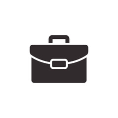 Briefcase vector icon. Bag Simple vector illustration for graphic and web design.