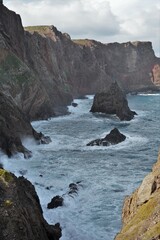 Stormy sea at Ponta de Sao Lourenco