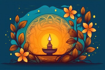 Traditional Sinhala and Hindu New Year background vector art illustration Sri Lankan Happy New Year. Generative AI