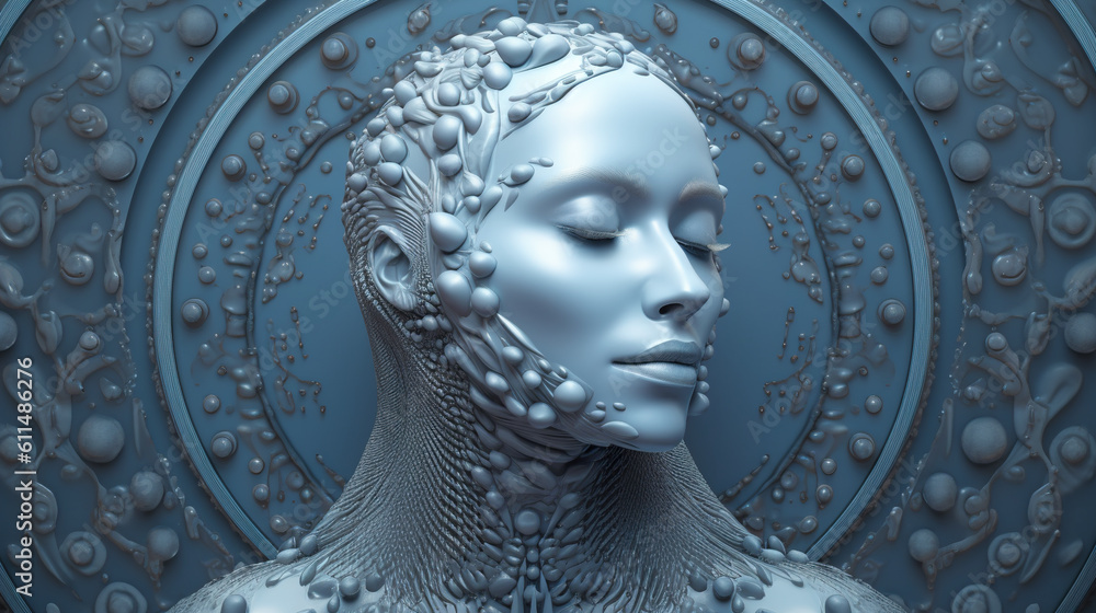 Poster ai artificial intelligence in space. generative ai