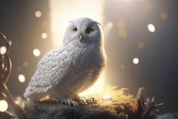 White owl. Generative AI