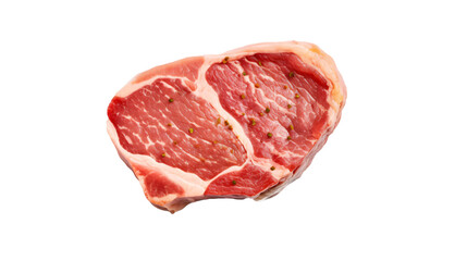 Obraz premium photo of a perfect fillet of pork with top view isolated against transparent background