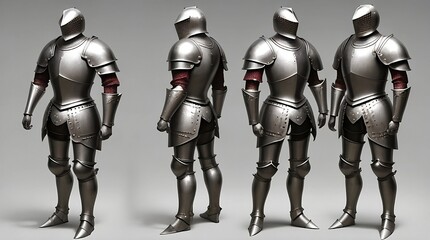 A medieval suit of armor full body - Ai generated.