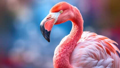 close up of a flamingo-Created using generative AI tools