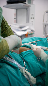 Obesity surgery. Weight loss surgery with laparoscopy technique.