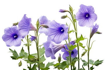 Canterbury Bells Flower Tropical Garden Nature on White background, HD