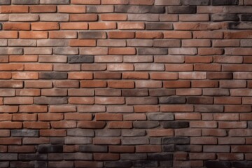 textured brick wall with red and brown bricks. Generative AI