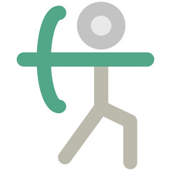 Easy to use icon of archery 