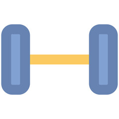 An icon of dumbbells, gym accessory 