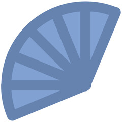 Customizable icon of hand fan 