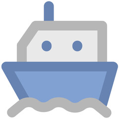 Water transport, an icon of boat 