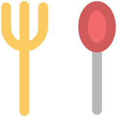 Fork and knife, icon design of utensil 