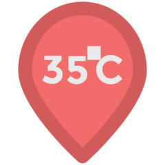Creatively designed icon of celsius temperature