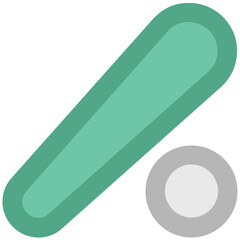 Baseball bat and ball, editable icon 