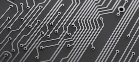 printed circuit. layout of tracks. PCB