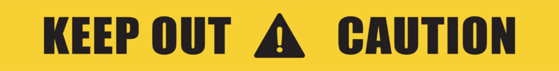 keep out the yellow tape flat icon illustration.