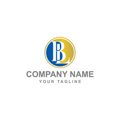 Fototapeta premium BL Latter Logo Template vector Abstract Monogram Symbol.