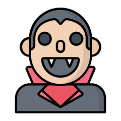 Vampire Line Color Icon