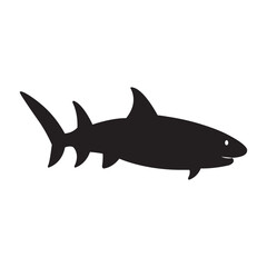 shark icon logo vector design template