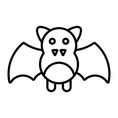 Bat Thin Line Icon