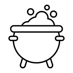 Cauldron Thin Line Icon