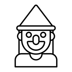 Witch Thin Line Icon