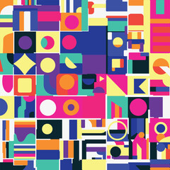 Multi-colored abstract background with bold, vibrant colors